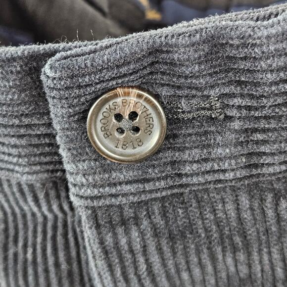 Brooks Brothers Elliot Straight Leg Corduroy Black Pants | Men's 34 x 30 | FADED - Picture 15 of 16